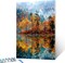 Autumn Forest Painting Paint by Number Kits Tropical Mountain River Canvas DIY Yellow Leaves Painting for Kids Adults Beginner with Brushes and Acrylic Art